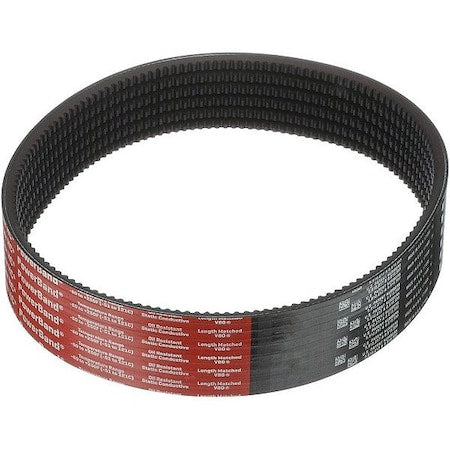 Gates 6/5VX1180 - Banded Narrow Cogged V-Belt, Super HC Molded Notch Power Band Belts, 5 VX1180, 5 VX, Ethylene Elastomeric, 118 in, 5/8 in Top Width