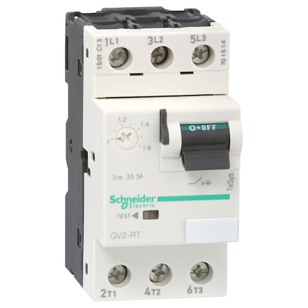 Schneider Electric GV2RT10 - Manual Motor Starter, 3 P, Toggle, 6.3 A