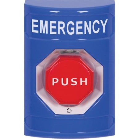 Safety Technology International SS2409EM-EN - Emergency Push Button,Blue,Red Button