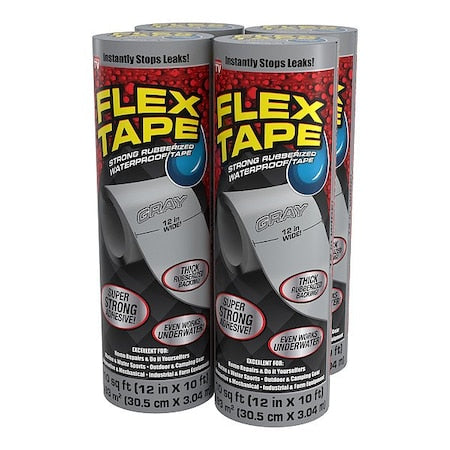 Flex Seal TFSGRYR1210 - Roof Repair Tape,10" L,12" W,Gray